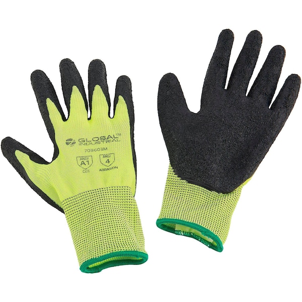 Global Industrial Coated Gloves, Polyester, Rubber, Latex, Multi-Colored, M 708603M - main